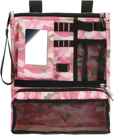 Golf Tee Pouch - Opbergtasje Ballen - Golf Accessoires Opslag - Duurzaam Nylon Materiaal - 30x25.4x1.5cm - Roze