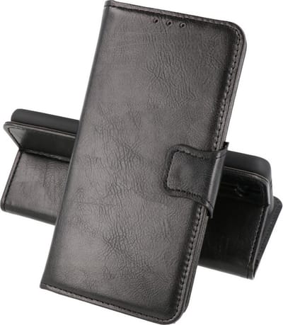 Zakelijke Book Case Telefoonhoesje Geschikt voor OnePlus 9 - Portemonnee Hoesje - Pasjeshouder Wallet Case - Zwart