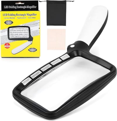 Vergrootglas met Licht en 3-Voudige Vergroting - Perfect voor Lezen en Hobby's