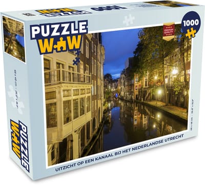 Puzzel Kanaal - Utrecht - Nederland - Legpuzzel - Puzzel 1000 stukjes volwassenen