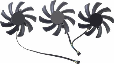 Grafische kaartventilator - Vervangende koeler - Computer koeling - Hoge kwaliteit materiaal - 87MM - Zwart