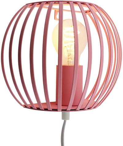 Olucia - LIEVE - Wandlamp - Roze / Wit - Vorm: Rond