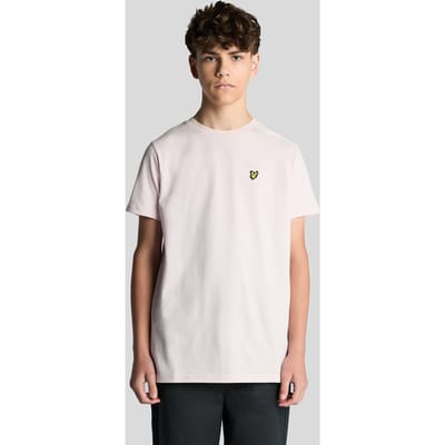 Lyle & Scott Plain T-shirt Polo's & T-shirts Jongens - Polo shirt - Lichtroze - Maat 128/134