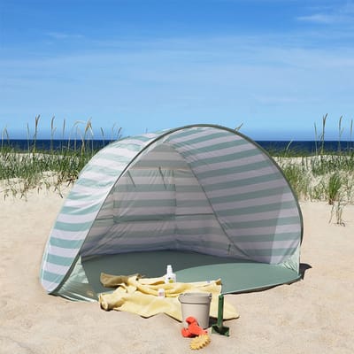 Petite Amélie Strandtent Pop up - Mintgroen - UPF 40+ zonbescherming - Pop-up ontwerp - Mesh raam voor optimale ventilatie - Incl. opbergtas en 4 grondharingen