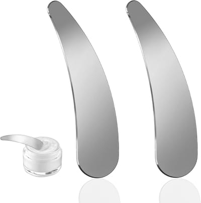 Metaal en Make-up Spatel - Mini Cosmetica Applicator voor Crème, Gezichtsmasker en Lotion (2 Stuks)