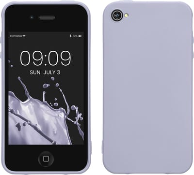kwmobile telefoonhoesje geschikt voor Apple iPhone 4 / 4S - Hoesje voor smartphone - Back cover in pastel-lavendel