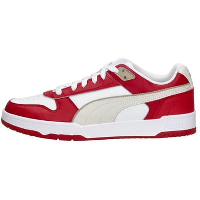 PUMA RBD Game Low Unisex Sneakers - Puma White-Club Red-Alpine Snow
