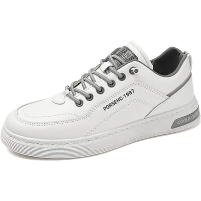 Heren Leren Schoenen Comfortabel Casual Zakelijk Wit Sportschoenen Flats Slip On Kantoor Herenschoen Antislip Zapatos Hombre 41 wit