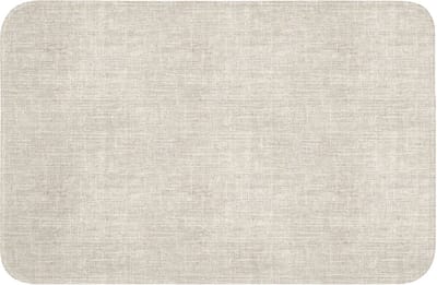 WC mat 60x40 cm - Antislip - Linnen - Textuur - Beige - Toiletmat - Vloermat - Douchemat - Toilet tapijt - Toiletmatten