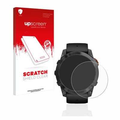 upscreen - Screenprotector voor Garmin Fenix 7X Pro Solar (51 mm) - Folie Beschermfolie transparant