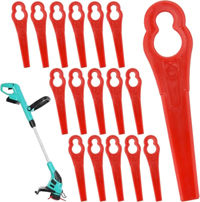 Pack van 100 Plastic Grastrimmes Blades, 8.5cm x 20mm, Vervangingsbladen voor Draadloze Grasmaaiers, Ideaal voor Tuinonderhoud