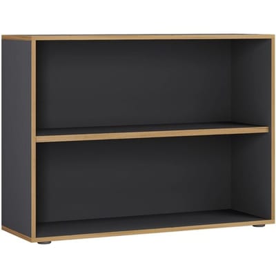 Houten kantoorstandaard plank boekenkast boekenkast plank Salia 2-voudig b. 100 cm