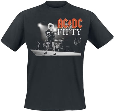 AC/DC Fifty Live Heren T-shirt - zwart - 3XL