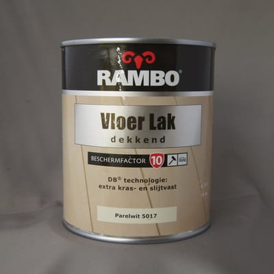 Rambo Vloer Lak Alkyd Dekkend 0,75 liter - Parelwit (Ral 1013)