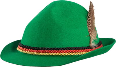 dressforfun - Groene kostuumhoed met de Duitse kleuren - verkleedkleding kostuum halloween verkleden feestkleding carnavalskleding carnaval feestkledij partykleding - 302851