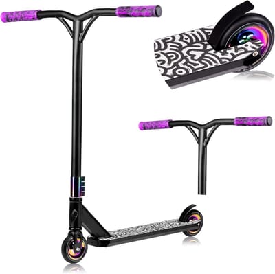 QIN® Stuntstep Volwassenen - Stuntstep jongen - Stuntstep Meisjes - Neon/Zwart - 67cm x 11cm x 84cm