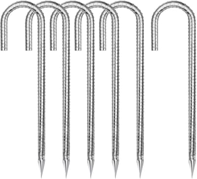Grondankers Set - Tentharingen Haringen - Vastzetten Grond - J-Vorm Stabiliteit - 30cm Lengte