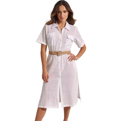 Middenlange strandoverhemd jurk dames Selmark Complementos