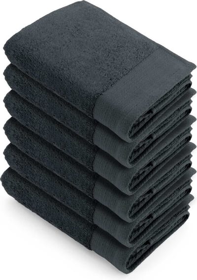 Walra handdoeken 50x100 Soft Cotton - 6-delig - Badhanddoeken 550 g/m² - 100% Katoen - Handdoekenset Antraciet