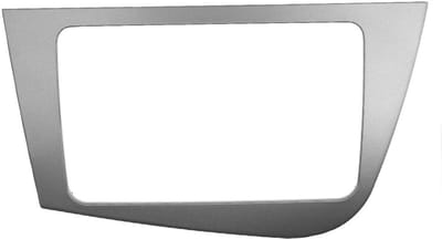 Dailygoods- Autoradioframe Dubbele Din - Vervanging voor Seat Leon 2005+ - ABS Kunststof - Stabiel en Duurzaam - 220x130mm - Silver Grey - Autoradio