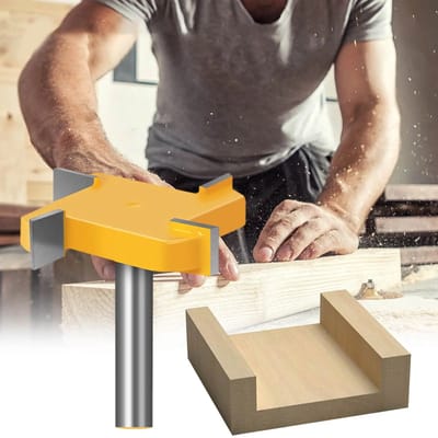 Hout Groeffrees Vlakfrees - Freesaccessoires - Slotting Cutter - 51x12,7 mm - 4 Messen - Schacht 8 mm - LOUZIR