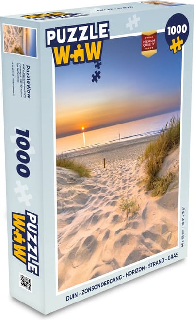 Puzzel Duin - Zonsondergang - Horizon - Strand - Gras - Legpuzzel - Puzzel 1000 stukjes volwassenen