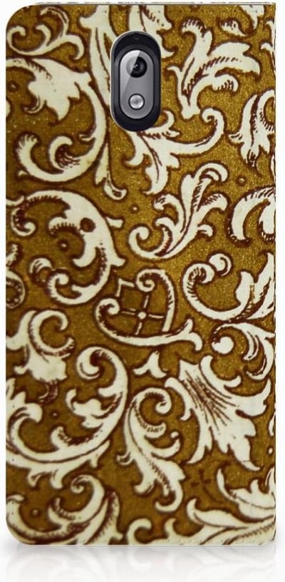 Standcase Hoesje voor Telefoon Hoesje Nokia 3.1 (2018) Barok Goud