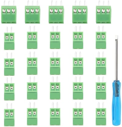 25 Stuks PCB Mount Schroef Klemmenblok - 2.54mm 2 Pin / 3 Pin Terminal Connectoren voor Arduino DIY Project