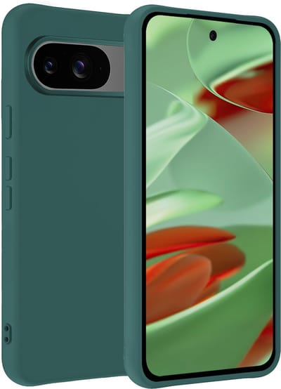 Hoesje Geschikt voor Google Pixel 10 - Sterk & Shockproof - Hoes Cover - Siliconen Case - Donkergroen