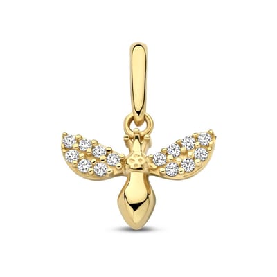 New Bling - 9NBG-0907 - 14K geelgouden Hanger – Fantasie met Zirkonia – Dames Hanger