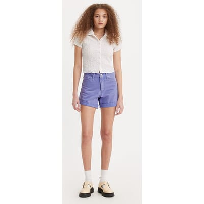 Levi's Rolled Denim Shorts Lavender Size: W24 | Shorts Outlet | Dames |
