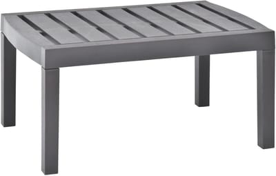 Tuintafel - Terrastafel Buiten - Ontspannen Buiten - Onderhoudsvrij Kunststof - 78x55x38 cm - Mokka
