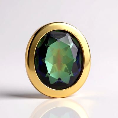 Cavill - Zilveren Hanger - 925 Sterling Zilver Verguld - Blauwe Mystieke Kwarts 4,14 ct - Ovaal Slijpsel - Elegante Monosono Collectie