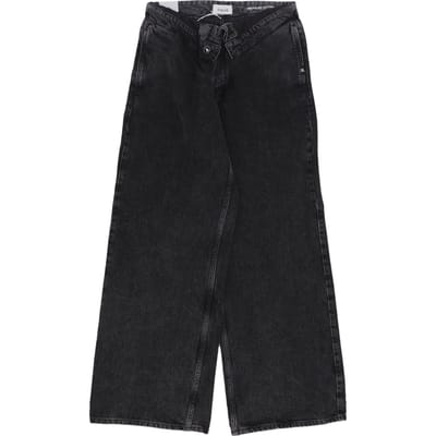 Vrouwen Jeans Roll Up Denim Black