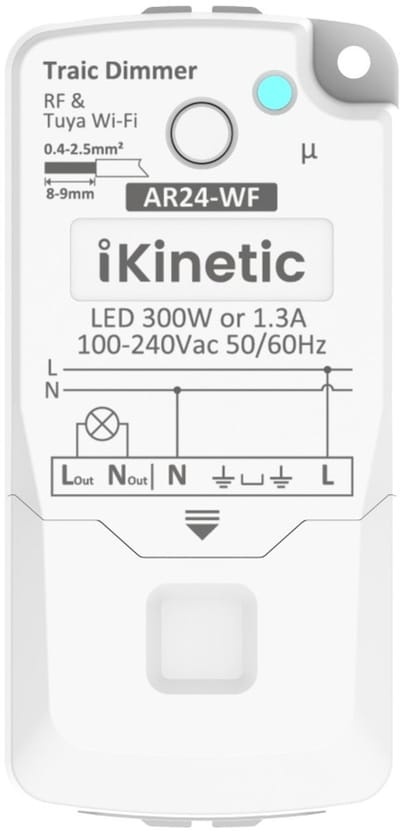 Slimme RF Ontvanger | AC 230V | Wifi | Smartphone-app | Eenvoudige installatie | Aan Uit dimmer | Google Alexa | Wit