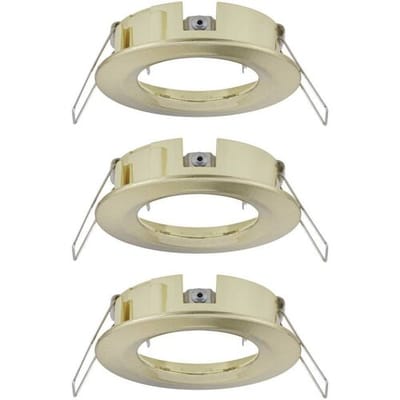 Inbouwlamp Choose Basisset star IP44 rond 78 mm max. 3x10W 230V dimbaar Messing geborsteld