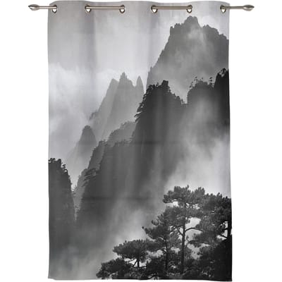 Zomerbloemen Hortensia Raamgordijnen voor Woonkamer Luxe Slaapkamer Gordijn Keuken Jaloezieën Draperieën Gordijnen 135W x 60H(cm) x1 gray