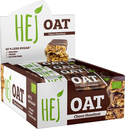 HEJ Natural HEJ Oat Bar Organic (12x45g) Chocolate Hazelnut - Repen - Energie repen