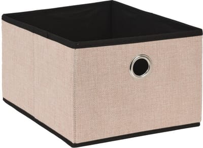 Storage Solutions Opbergmand/kastmand - 15 liter - beige - 32 x 25 x 18 cm - Vakkenkast manden