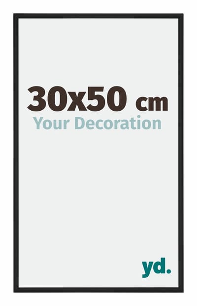 Your Decoration - Fotolijst 30x50 cm - Aluminium - Zwart Hoogglans - Miami