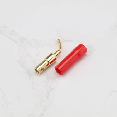 Dailygoods - Banaan Plug Connector - 4 stuks - Premium kwaliteit - Rood Zwart - Gevlochten ontwerp - Geschikt voor luidsprekers en versterkers