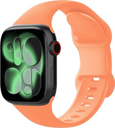 Siliconen Bandje Geschikt voor Apple Watch 1, 2, 3, 4, 5, 6, 7, 8, 9, 10, 11, SE - 42/44/45/46 mm Bandje Siliconen - Horloge Band Verstelbaar Polsband - Calendula