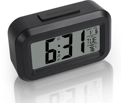 Allecto - Digitale wekker - LED-display klok - Instelbare sluimerfunctie - Zwart - Temperatuur en datum - Draagbare wekker voor slaapkamer - Gesc