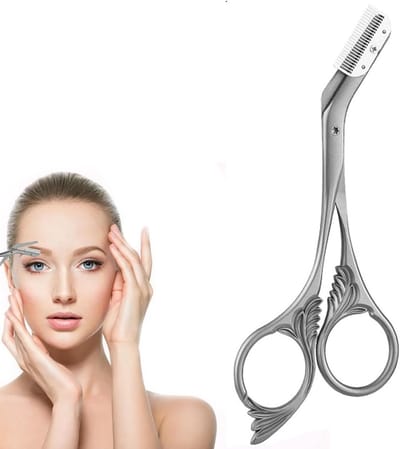 Professionele wenkbrauwscheermes, schaar en borstel set voor perfecte wenkbrauwen en grooming