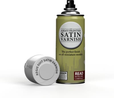 The Army Painter - Colour Primer - Aegis Suit Satin Vernis - Acrylverfspray 400 ml, afwerking voor miniatuurschilderijen