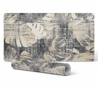 Decoratieve bureauonderlegger voor werk en studie, retro vintage bladeren, 120x60 cm