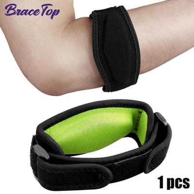 Support de coude de tennis Bracetop pour tendinite Soulagement de la douleur au coude de golf Sangle de bras de compression pour hommes Femmes