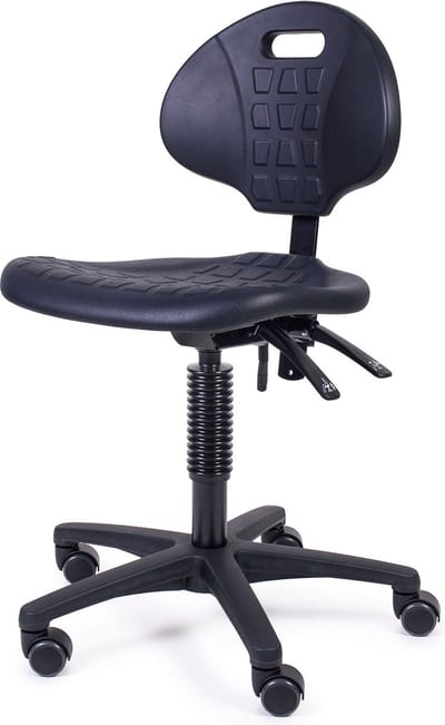 MTM STOELEN - Werkstoel DONAR 160-N - PUR zitting en rugleuning voor eenvoudig reinigen - zithoogte 44/60 cm