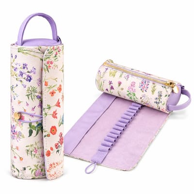 Erik Oprolbaar Etui Botanical Wild Flowers - 21 x 7,5 x 7,5 cm - Voor School en Cosmetica - Grote Pennenbak
