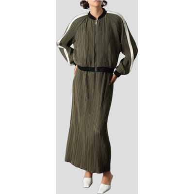 French Connection Niri Plisse Bomber Jacket Khaki/black/porcelai Größe: XS | Bomberjacken Outlet | Damen | Braun